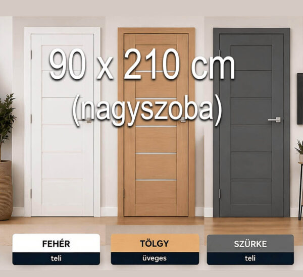90 x 210 cm<br>(nagyszoba)